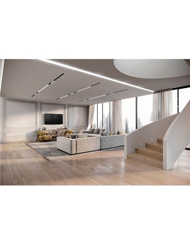 Luz LED empotrable cuadrada para escalera o pasillo SOTAVENTO negro, 56mm 3W 3000K, IP42, corte 45mm