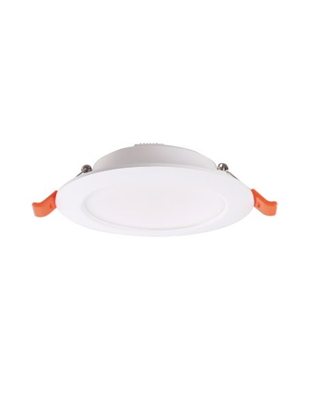 Downlight LED encastrable 6W blanc EILAT, CCT 2700K/3200K/4000K, Ø117mm - coupe 93-100mm