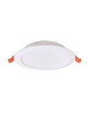 Luminária de embutir LED branca EILAT 9W, temperatura de cor 2700K/3200K/4000K, diâmetro de 141mm - furo de 115-125mm
