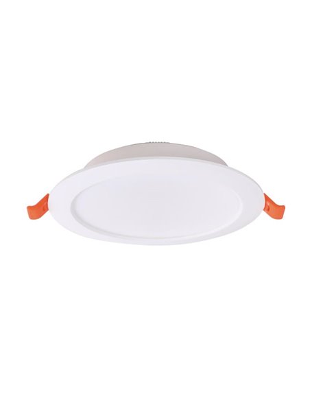 Downlight LED empotrable 9W blanco EILAT, CCT 2700K/3200K/4000K, Ø141mm - corte 115-125mm