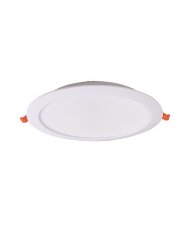 Downlight LED empotrable 18W blanco EILAT, CCT 2700K/3200K/4000K, Ø215mm - corte 190-210mm