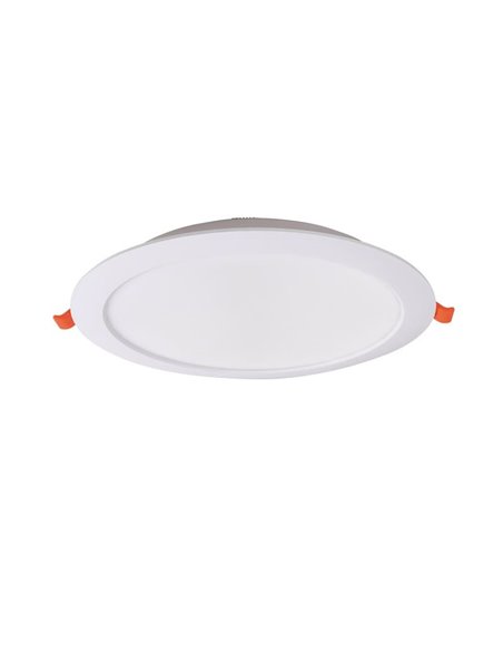 Downlight LED empotrable 18W blanco EILAT, CCT 2700K/3200K/4000K, Ø215mm - corte 190-210mm