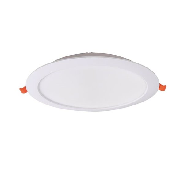 Downlight LED empotrable 18W blanco EILAT, CCT 2700K/3200K/4000K, Ø215mm - corte 190-210mm