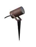 Foco con piqueta exterior orientable corten QUEBEC, decorativo para jardín GU10, IP65
