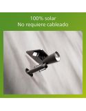 Foco LED exterior con panel solar ASHLYN, para pared y con pica al suelo incluido, ultraeficiente, negro 1,3W 2700K