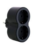 Adaptador Doble 2x2P+T LEGRAND Entrada Frontal 16A 3680W Color Negro 694517