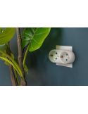 Adaptador 2 Tomas frontales blanco 430024G