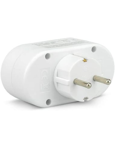 Adaptador 2 Tomas frontales blanco 430024G