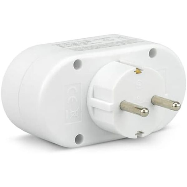 Adaptador 2 Tomas frontales blanco 430024G