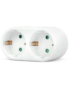 Adaptador 2 Tomas frontales blanco 430024G