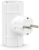 Adaptateur 2 prises latérales blanc 430022