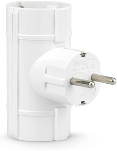 Adaptador 2 Tomas laterales blanco 430022