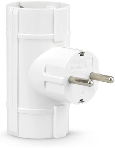 Adaptador 2 Tomas laterales blanco 430022