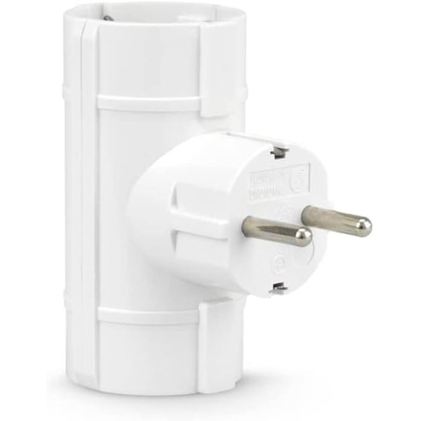 Adaptador 2 Tomas laterales blanco 430022