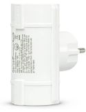Adaptateur 2 prises latérales blanc 430022