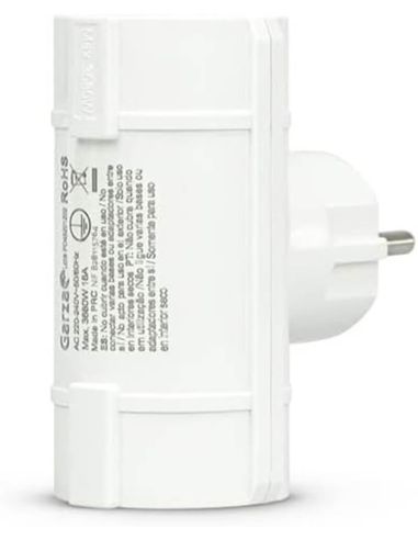 Adaptador 2 Tomas laterales blanco 430022