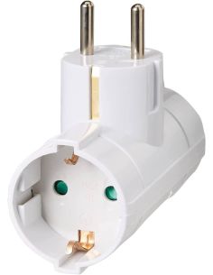 Adaptador 2 Tomas laterales blanco 430022