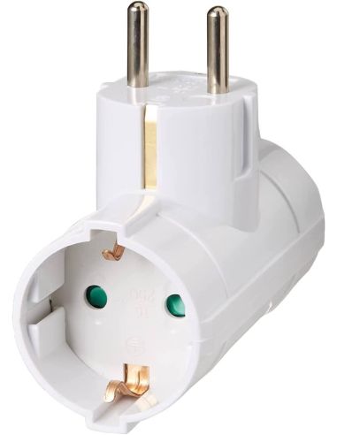 Adaptador 2 Tomas laterales blanco 430022