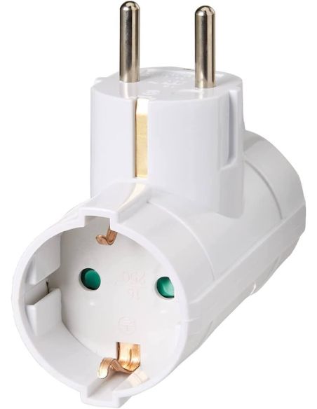 Adaptador 2 Tomas laterales blanco 430022