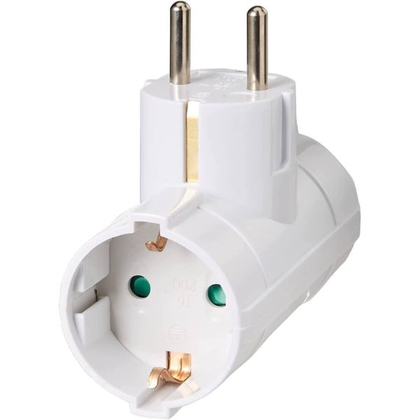Adaptador 2 Tomas laterales blanco 430022