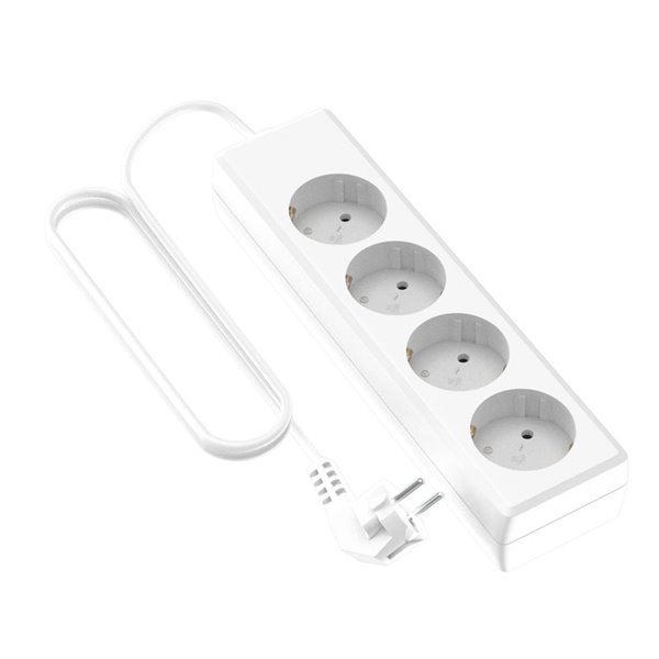 Base Múltiple 4 Enchufes Schuko - 1.4M Protección Infantil