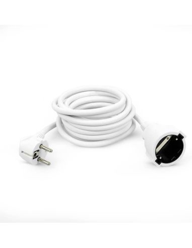 Cable Alargador Garza 5 Metros Blanco con Toma de Tierra 16A 3680W 430008G Garza