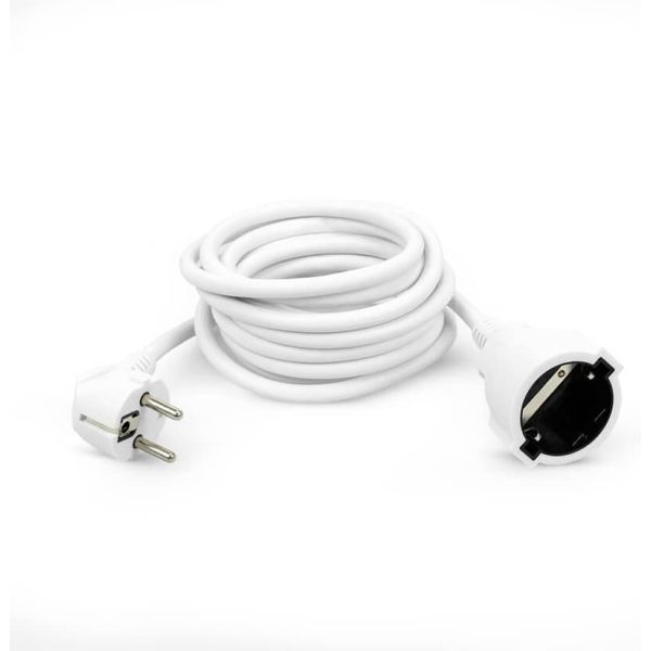 Cable Alargador Garza 5 Metros Blanco con Toma de Tierra 16A 3680W 430008G Garza