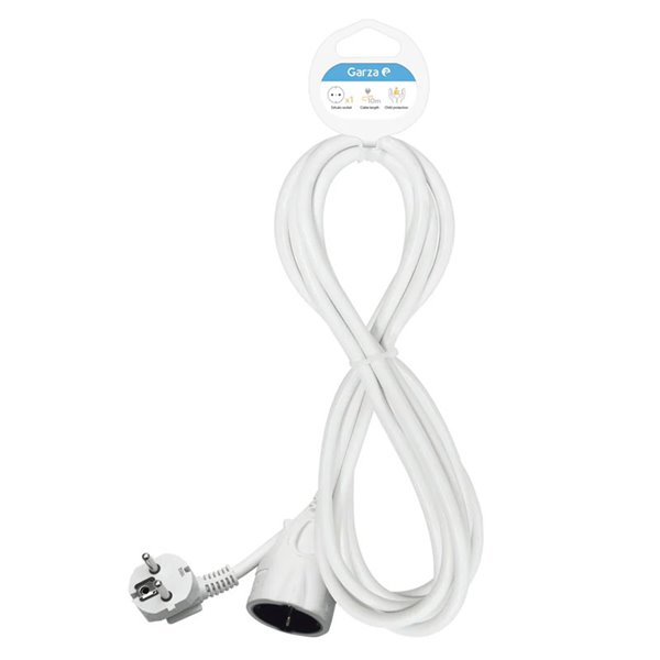 Alargador electrico 10 metros blanco
