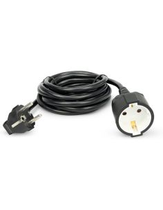 Cable Alargador Garza 3 Metros Negro con Toma de Tierra 16A 2