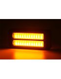 Barra LED doble mini Estroboscópica Ambar Doble Flash XA1 EMC R10 IP68 12V 24V 2469 W284