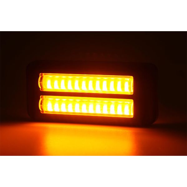 Barra LED doble mini Estroboscópica Ambar Doble Flash XA1 EMC R10 IP68 12V 24V 2469 W284