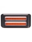 Barra LED doble mini Estroboscópica Ambar Doble Flash XA1 EMC R10 IP68 12V 24V 2469 W284