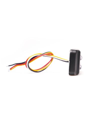 Lateral Barra LED doble mini Estroboscópica Ambar Doble Flash XA1 EMC R10 IP68 12V 24V 2469 W284