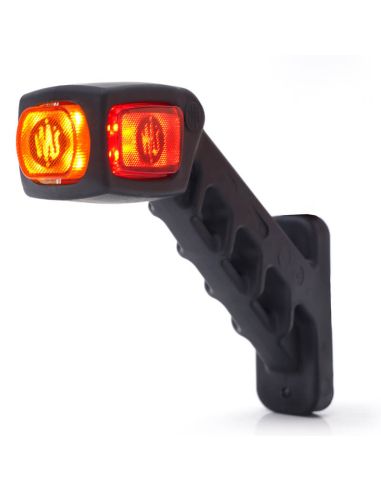 Cuerno LED largo con logo WAS Ambar - Blanco - Rojo 12V 24V A R1 SM1 W48 LOGO ↔ 18,59Cm