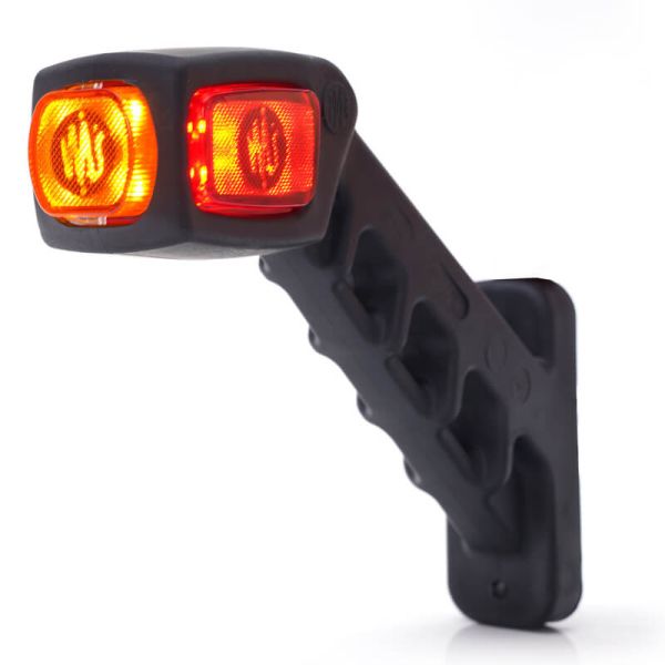 Cuerno LED largo con logo WAS Ambar - Blanco - Rojo 12V 24V A R1 SM1 W48 LOGO ↔ 18,59Cm