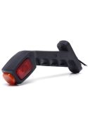 Cuerno LED largo con logo WAS Ambar - Blanco - Rojo 12V 24V A R1 SM1 W48 LOGO ↔ 18,59Cm