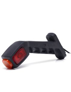 Cuerno LED largo con logo WAS Ambar - Blanco - Rojo 12V 24V A R1 SM1 W48 LOGO ↔ 18,59Cm 2