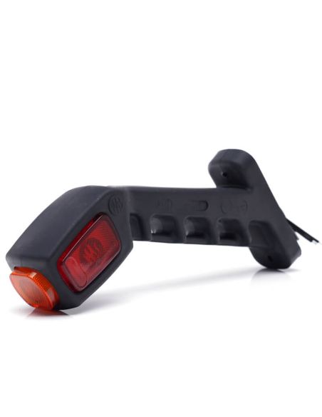 Cuerno LED largo con logo WAS Ambar - Blanco - Rojo 12V 24V A R1 SM1 W48 LOGO ↔ 18,59Cm