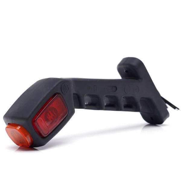 Buzina longa de LED com logotipo WAS Âmbar - Branco - Vermelho 12V 24V A R1 SM1 W48 LOGO ↔ 18,59 cm