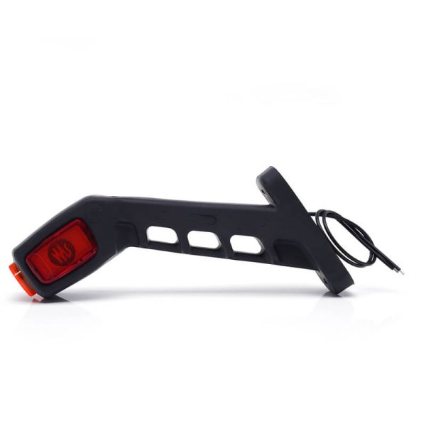 Cuerno LED largo con logo WAS Ambar - Blanco - Rojo 12V 24V A R1 SM1 W48 LOGO ↔ 18,59Cm