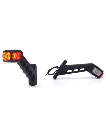 Cuerno LED largo con logo WAS Ambar - Blanco - Rojo 12V 24V A R1 SM1 W48 LOGO ↔ 18,59Cm