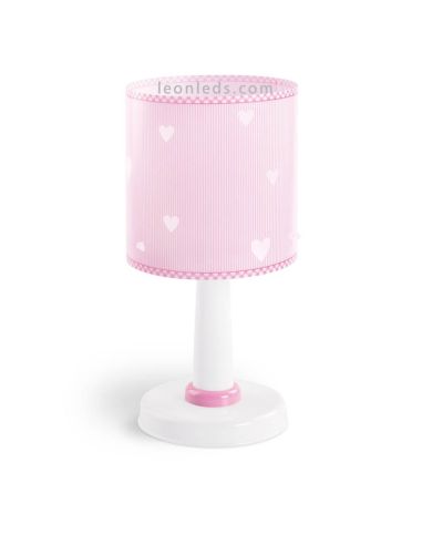 Candeeiro de mesa infantil série Sweet Dreams da Dalber Branco e rosa 62011S | Leon Iluminação LED