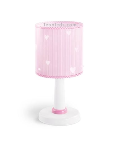 Lámpara Infantil de sobremesa serie Sweet Dreams de Dalber Blanca y rosa 62011S | LeonLeds Iluminación