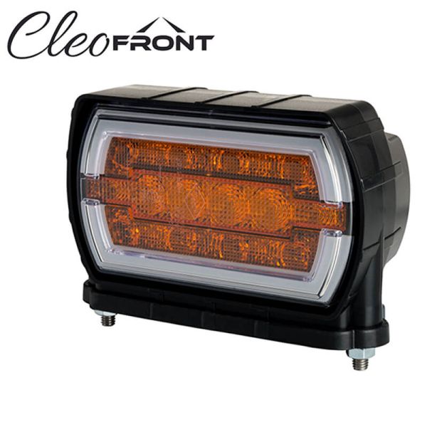 Faro Delantero LED con soporte inferior con Luz de Posición Neon e Intermitente A 1 CleoFront 12V 24V