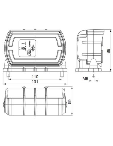 Phare LED avec support inférieur avec...