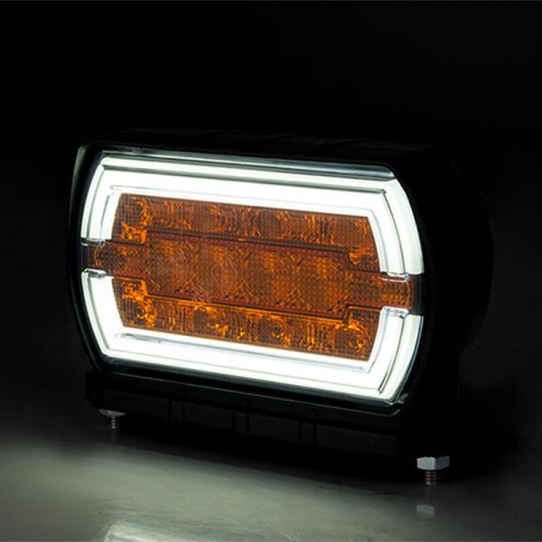 Faro Delantero LED con soporte inferior con Luz de Posición Neon e Intermitente A 1 CleoFront 12V 24V