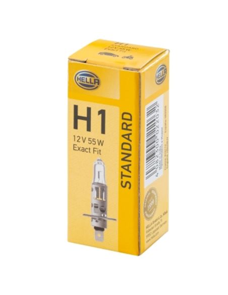 Lámpara Halógena H1 HELLA 12V 55W Standard P14.5s Homologada ECE