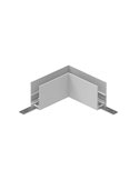 Conector unión en L 90º blanco para carril empotrado MAGNETO, con conexión interna/externa