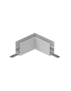 Conector unión en L 90º blanco para carril empotrado MAGNETO, con conexión interna/externa