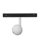 Foco LED bola blanco para carril magnético MAGNETO, 7W 3000K, 560Lm, 38º elegante y sofisticado Ø55mm